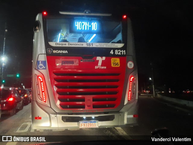 Express Transportes Urbanos Ltda 4 8211 na cidade de São Paulo, São Paulo, Brasil, por Vanderci Valentim. Número da foto: #9751357.