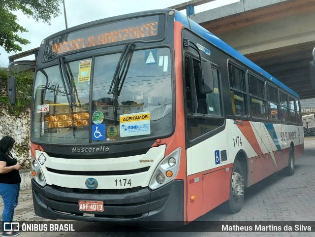 Viação Sul Fluminense 1174 na cidade de Volta Redonda, Rio de Janeiro, Brasil, por Matheus Martins da Silva. Número da foto: #9754233.