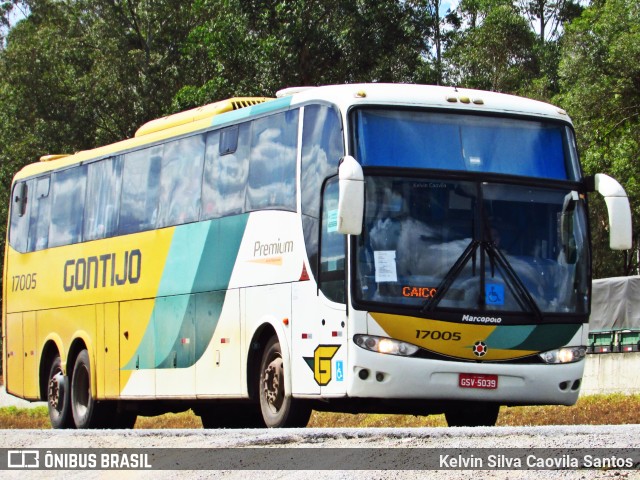 Empresa Gontijo de Transportes 17005 na cidade de Três Corações, Minas Gerais, Brasil, por Kelvin Silva Caovila Santos. ID da foto: 9754745.