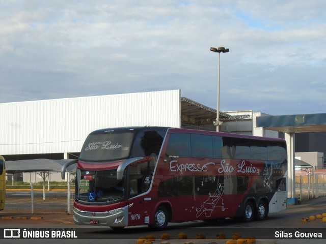Expresso São Luiz 8070 na cidade de Goiânia, Goiás, Brasil, por Silas Gouvea. Número da foto: #9754931.