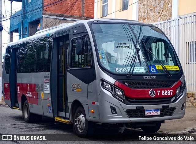 Transwolff Transportes e Turismo 7 8887 na cidade de São Paulo, São Paulo, Brasil, por Felipe Goncalves do Vale. Número da foto: #9754069.