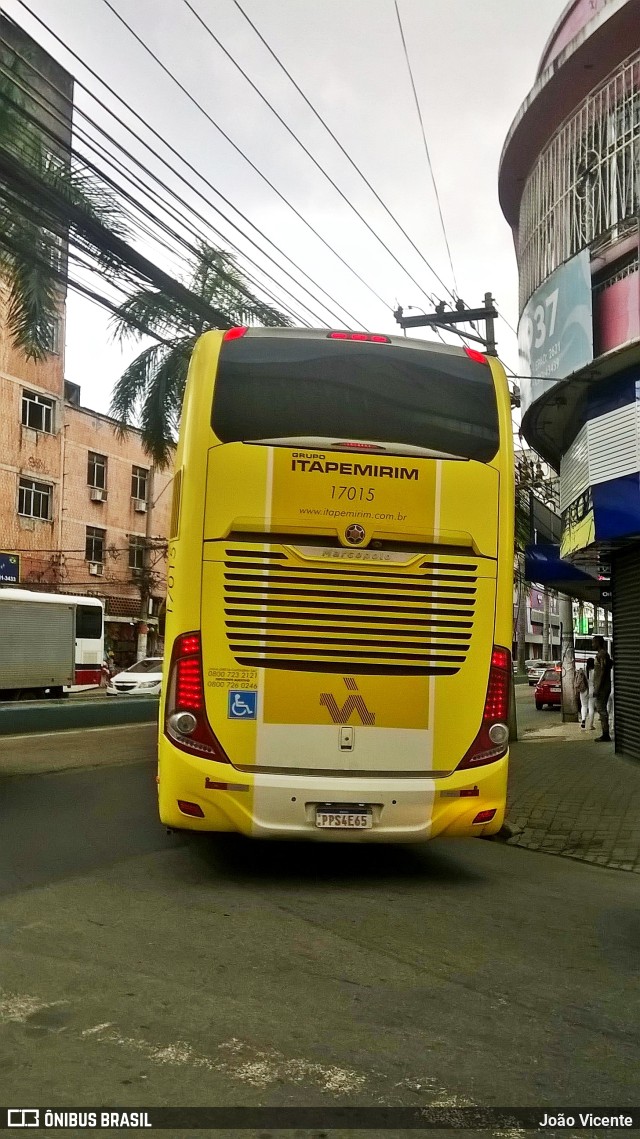 Viação Itapemirim 17015 na cidade de Duque de Caxias, Rio de Janeiro, Brasil, por João Vicente. ID da foto: 9754081.