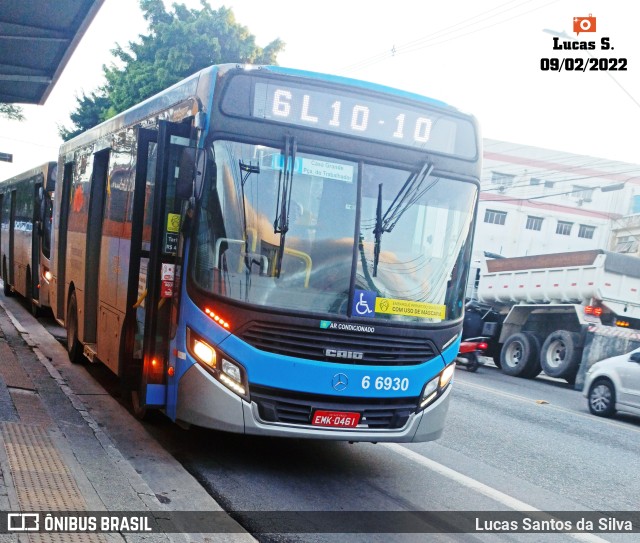 Transwolff Transportes e Turismo 6 6930 na cidade de São Paulo, São Paulo, Brasil, por Lucas Santos da Silva. Número da foto: #9756264.