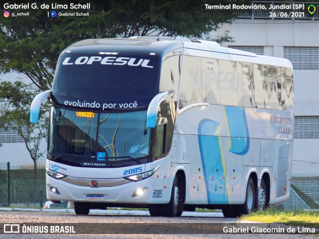 LopeSul Transportes - Lopes e Oliveira Transportes e Turismo - Lopes Sul 2085 na cidade de Jundiaí, São Paulo, Brasil, por Gabriel Giacomin de Lima. ID da foto: 9757936.