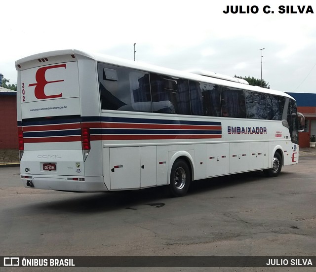 Expresso Embaixador 302 na cidade de Porto Alegre, Rio Grande do Sul, Brasil, por JULIO SILVA. Número da foto: #9758114.