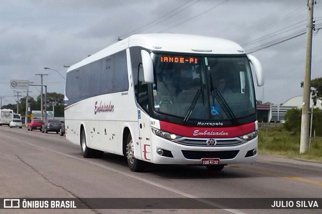 Expresso Embaixador 267 na cidade de Rio Grande, Rio Grande do Sul, Brasil, por JULIO SILVA. Número da foto: #9758371.