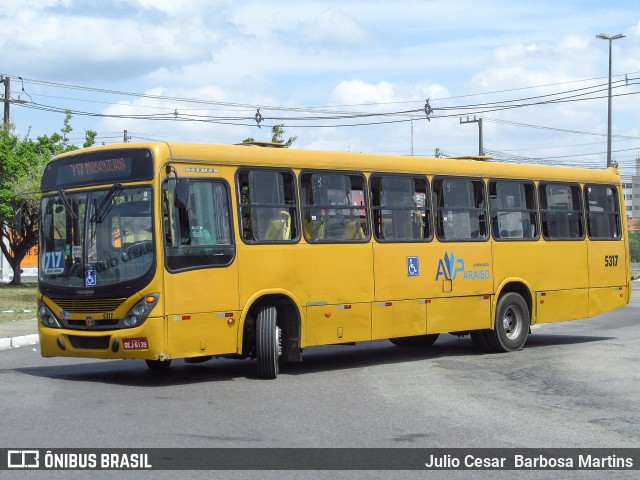 AVP - Auto Viação Paraíso 5317 na cidade de Aracaju, Sergipe, Brasil, por Julio Cesar  Barbosa Martins. ID da foto: 9758677.