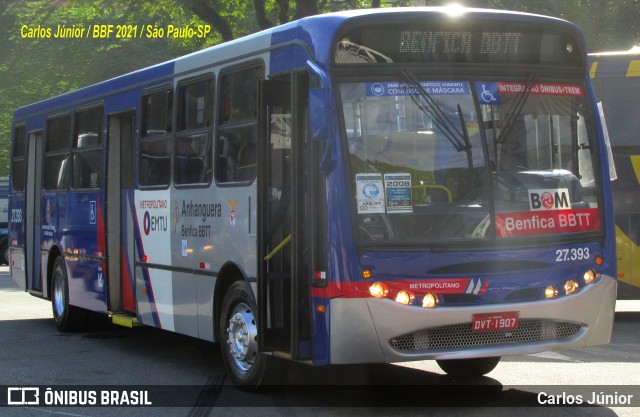 BBTT - Benfica Barueri Transporte e Turismo 27.393 na cidade de São Paulo, São Paulo, Brasil, por Carlos Júnior. ID da foto: 9758589.