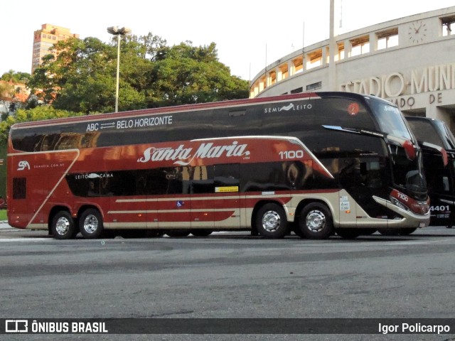 Santa Maria Fretamento e Turismo > Transportes Santa Maria(SP) 1100 na cidade de São Paulo, São Paulo, Brasil, por Igor Policarpo. Número da foto: #9756517.