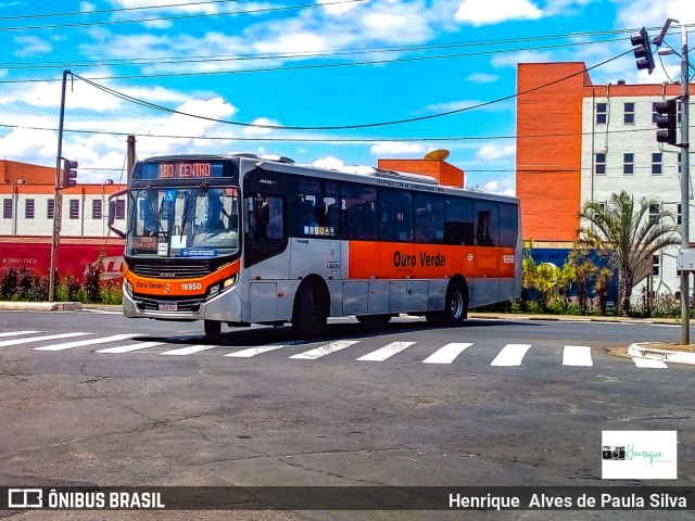 Auto Viação Ouro Verde 16950 na cidade de Sumaré, São Paulo, Brasil, por Henrique Alves de Paula Silva. ID da foto: 9758252.