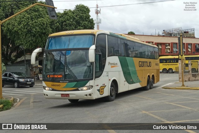 Empresa Gontijo de Transportes 14650 na cidade de Governador Valadares, Minas Gerais, Brasil, por Carlos Vinícios lima. ID da foto: 9756665.