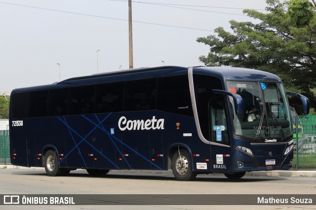 Viação Cometa 721538 na cidade de São Paulo, São Paulo, Brasil, por Matheus Souza. Número da foto: #9758684.