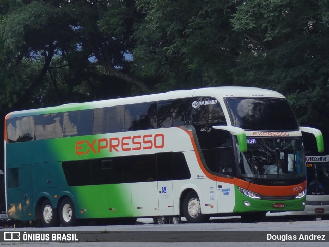 Expresso Transporte e Turismo Ltda. 3075 na cidade de São Paulo, São Paulo, Brasil, por Douglas Andrez. ID da foto: 9758532.