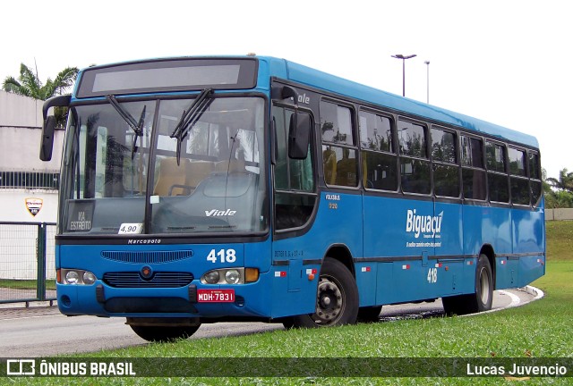 Biguaçu Transportes Coletivos Administração e Participação 418 na cidade de Florianópolis, Santa Catarina, Brasil, por Lucas Juvencio. ID da foto: 9756261.