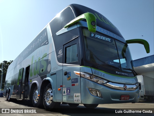 Viação Garcia 8834 na cidade de Presidente Prudente, São Paulo, Brasil, por Luis Guilherme Costa. Número da foto: #9757379.