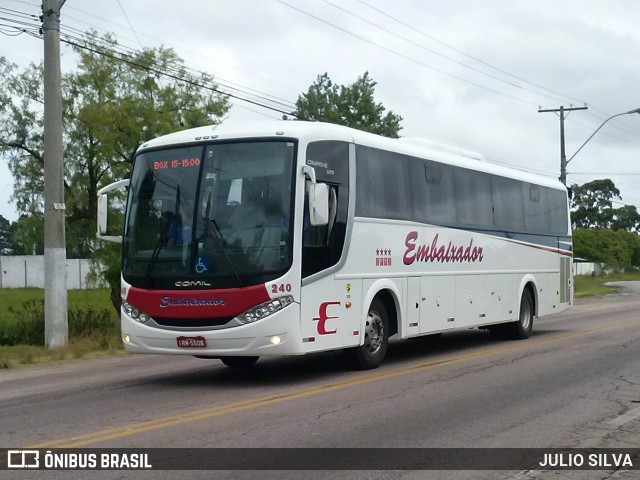 Expresso Embaixador 240 na cidade de Rio Grande, Rio Grande do Sul, Brasil, por JULIO SILVA. ID da foto: 9758337.