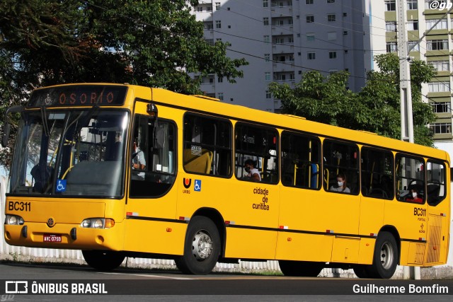 Transporte Coletivo Glória BC311 na cidade de Curitiba, Paraná, Brasil, por Guilherme Bomfim. ID da foto: 9757377.