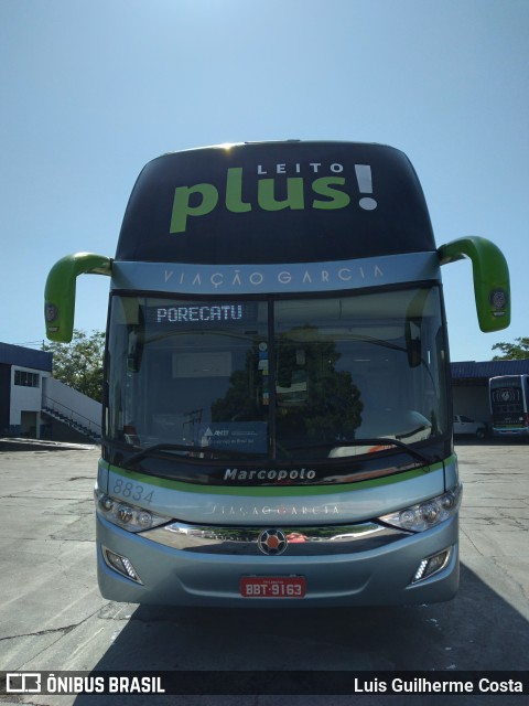 Viação Garcia 8834 na cidade de Presidente Prudente, São Paulo, Brasil, por Luis Guilherme Costa. Número da foto: #9757363.