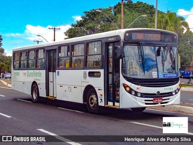 Auto Viação Ouro Verde 191102 na cidade de Sumaré, São Paulo, Brasil, por Henrique Alves de Paula Silva. ID da foto: 9758238.