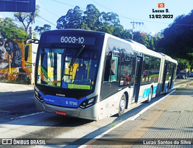 Viação Grajaú S.A. 6 1790 na cidade de São Paulo, São Paulo, Brasil, por Lucas Santos da Silva. ID da foto: 9756317.