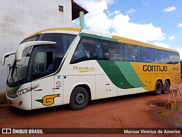 Empresa Gontijo de Transportes 18565 na cidade de Leme do Prado, Minas Gerais, Brasil, por Marcus Vinicius de Amorim. ID da foto: 9757251.