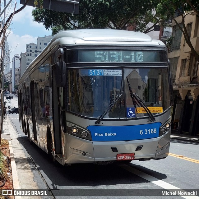 Viação Paratodos > São Jorge > Metropolitana São Paulo > Mobibrasil 6 3168 na cidade de São Paulo, São Paulo, Brasil, por Michel Nowacki. Número da foto: #9759346.