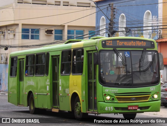 Transcol Transportes Coletivos 04415 na cidade de Teresina, Piauí, Brasil, por Francisco de Assis Rodrigues da Silva. Número da foto: #9760573.
