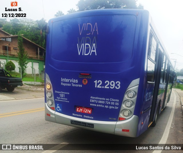 Auto Viação Bragança Metropolitana > Viação Raposo Tavares 12.293 na cidade de Embu-Guaçu, São Paulo, Brasil, por Lucas Santos da Silva. ID da foto: 9759409.