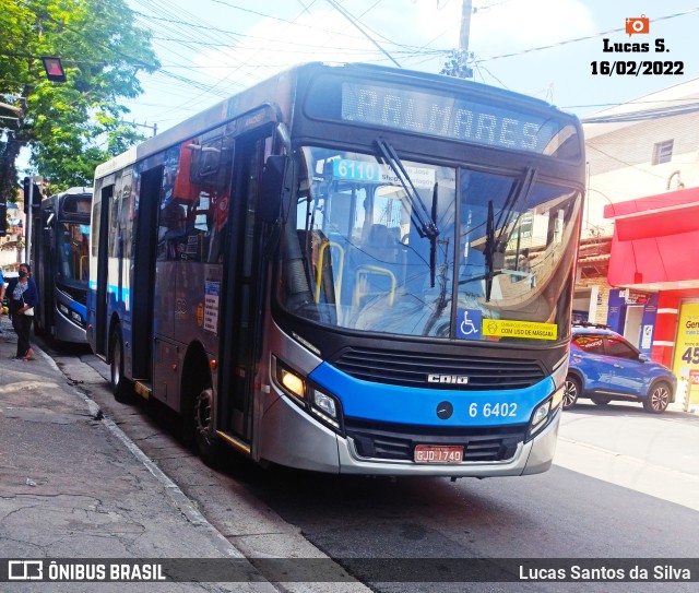 Transwolff Transportes e Turismo 6 6402 na cidade de São Paulo, São Paulo, Brasil, por Lucas Santos da Silva. Número da foto: #9759370.