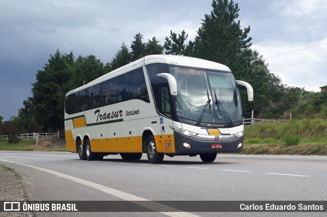Transur - Transporte Rodoviário Mansur 8580 na cidade de São João del Rei, Minas Gerais, Brasil, por Carlos Eduardo Santos. ID da foto: 9759233.
