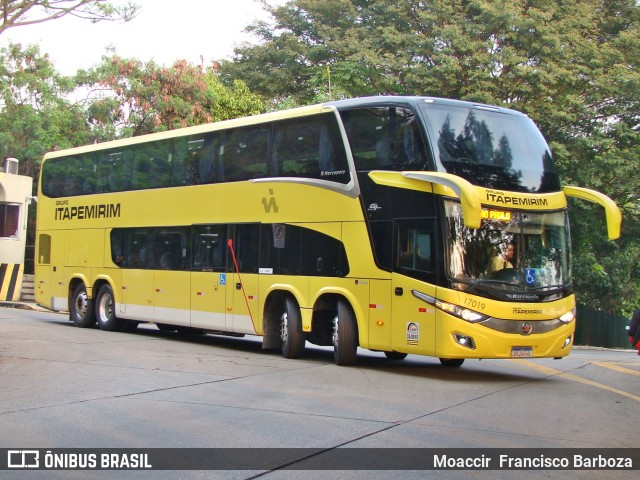 Viação Itapemirim 17019 na cidade de São Paulo, São Paulo, Brasil, por Moaccir  Francisco Barboza. ID da foto: 9760959.