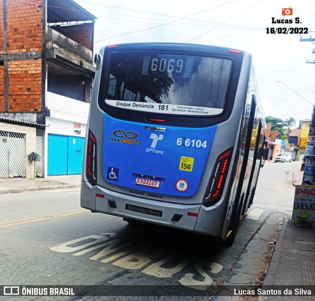 Transwolff Transportes e Turismo 6 6917 na cidade de São Paulo, São Paulo, Brasil, por Lucas Santos da Silva. Número da foto: #9759362.