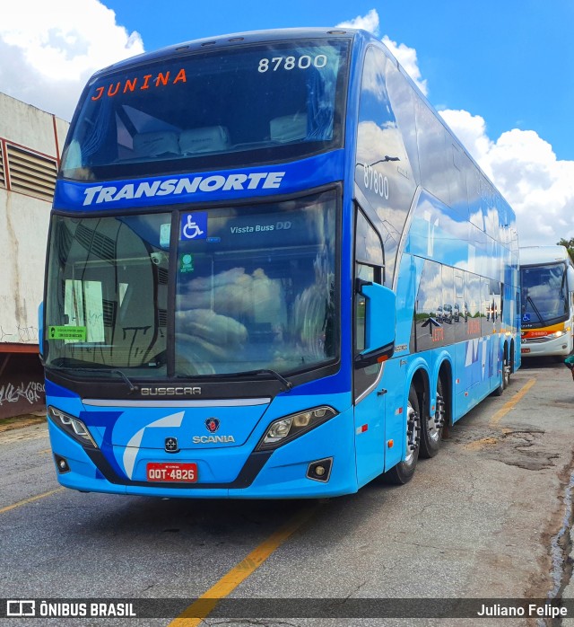 Transnorte - Transporte e Turismo Norte de Minas 87800 na cidade de Belo Horizonte, Minas Gerais, Brasil, por Juliano Felipe. Número da foto: #9759517.