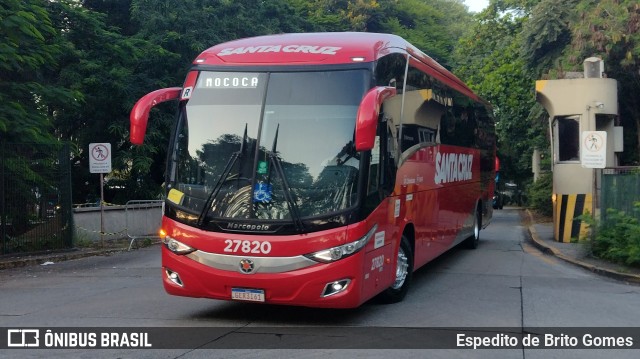 Viação Santa Cruz 27820 na cidade de São Paulo, São Paulo, Brasil, por Espedito de Brito Gomes. ID da foto: 9759074.