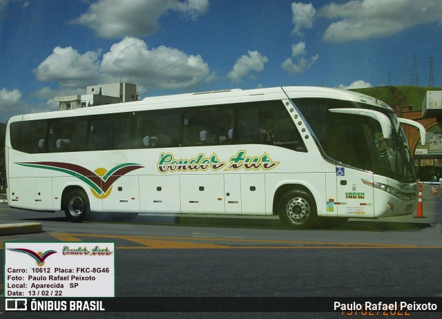 Condor Tur 10612 na cidade de Aparecida, São Paulo, Brasil, por Paulo Rafael Peixoto. Número da foto: #9760830.