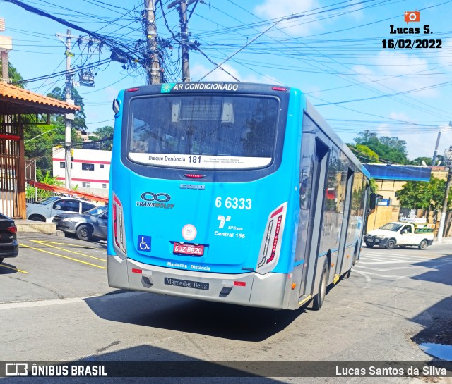 Transwolff Transportes e Turismo 6 6333 na cidade de São Paulo, São Paulo, Brasil, por Lucas Santos da Silva. Número da foto: #9759375.