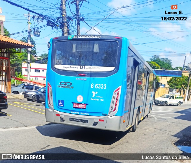 Transwolff Transportes e Turismo 6 6333 na cidade de São Paulo, São Paulo, Brasil, por Lucas Santos da Silva. ID da foto: 9759375.