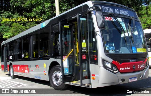 Viação Metrópole Paulista - Zona Sul 7 3482 na cidade de São Paulo, São Paulo, Brasil, por Carlos Júnior. Número da foto: #9763235.