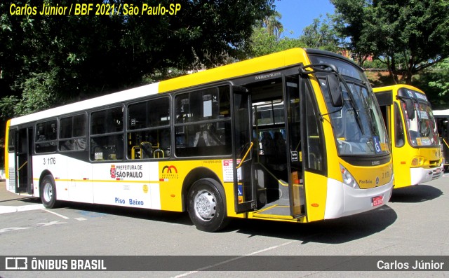 Viação Metrópole Paulista - Zona Leste 3 1176 na cidade de São Paulo, São Paulo, Brasil, por Carlos Júnior. ID da foto: 9762803.