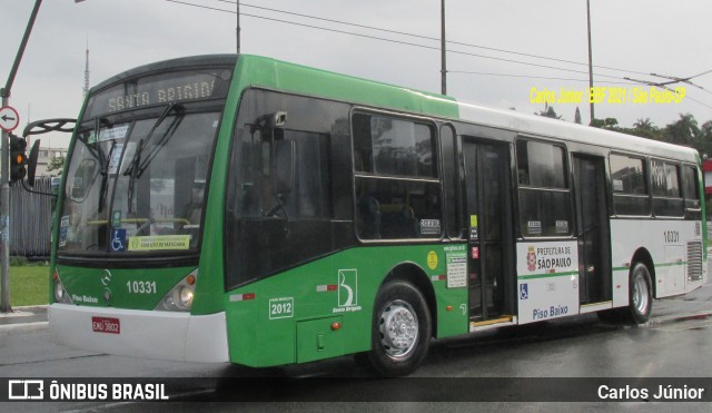 Viação Santa Brígida 1 0331 na cidade de São Paulo, São Paulo, Brasil, por Carlos Júnior. Número da foto: #9762580.