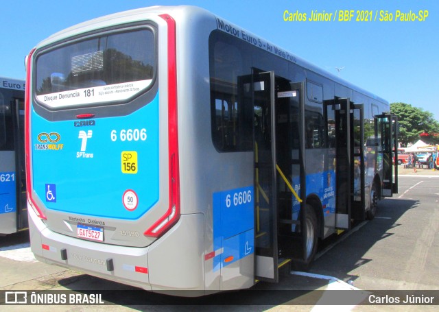 Transwolff Transportes e Turismo 6 6606 na cidade de São Paulo, São Paulo, Brasil, por Carlos Júnior. Número da foto: #9762435.