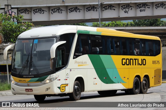 Empresa Gontijo de Transportes 18575 na cidade de Rio de Janeiro, Rio de Janeiro, Brasil, por Athos Lauriano do Prado. ID da foto: 9762930.