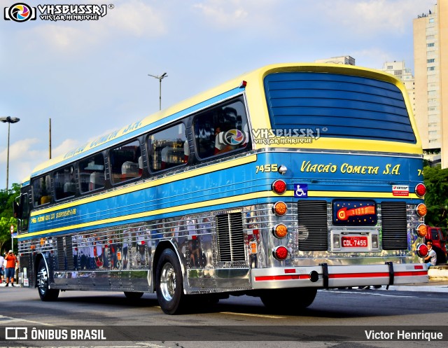 Viação Cometa 7455 na cidade de São Paulo, São Paulo, Brasil, por Victor Henrique. Número da foto: #9716178.