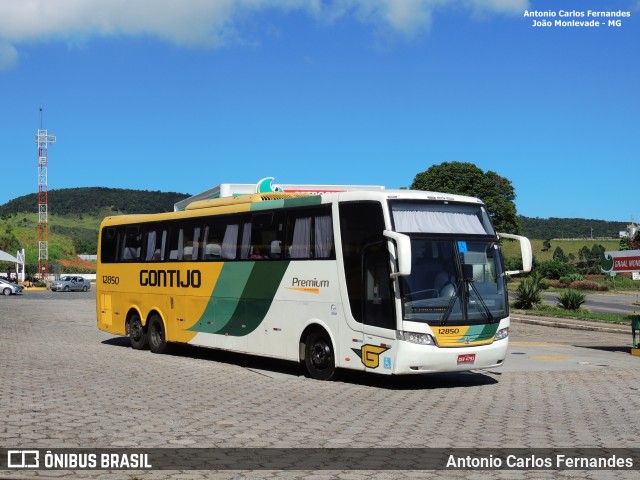 Empresa Gontijo de Transportes 12850 na cidade de João Monlevade, Minas Gerais, Brasil, por Antonio Carlos Fernandes. ID da foto: 9714558.