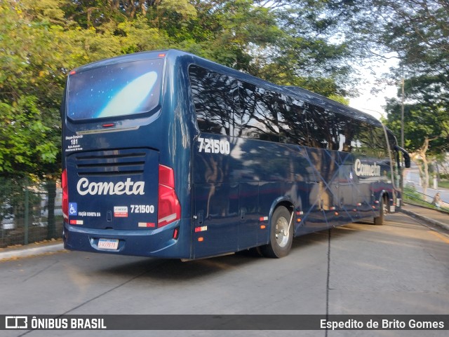 Viação Cometa 721500 na cidade de São Paulo, São Paulo, Brasil, por Espedito de Brito Gomes. ID da foto: 9766320.