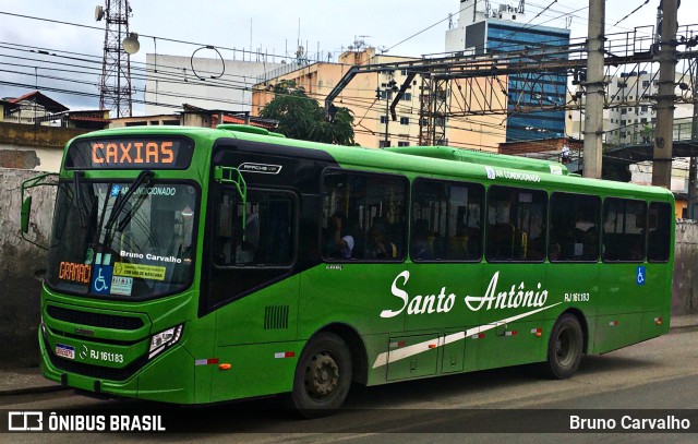 Transportes Santo Antônio RJ 161.183 na cidade de Duque de Caxias, Rio de Janeiro, Brasil, por Bruno Carvalho. ID da foto: 9764802.