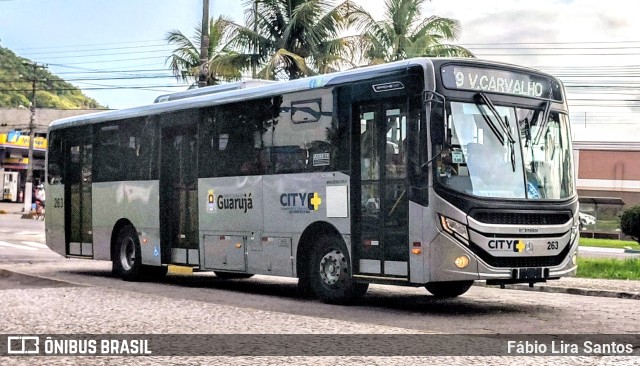 City Transporte Urbano Intermodal - Guarujá 263 na cidade de Guarujá, São Paulo, Brasil, por Fábio Lira Santos. ID da foto: 9769629.