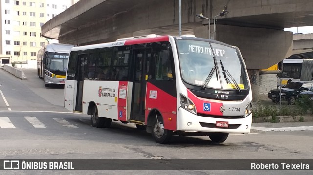 Pêssego Transportes 4 7734 na cidade de São Paulo, São Paulo, Brasil, por Roberto Teixeira. Número da foto: #9768677.