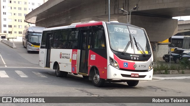 Pêssego Transportes 4 7734 na cidade de São Paulo, São Paulo, Brasil, por Roberto Teixeira. ID da foto: 9768677.