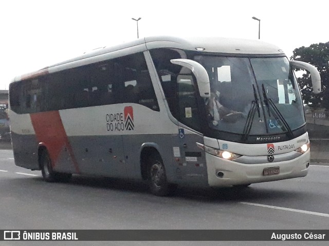Viação Cidade do Aço RJ 174.041 na cidade de Nova Iguaçu, Rio de Janeiro, Brasil, por Augusto César. Número da foto: #9767221.